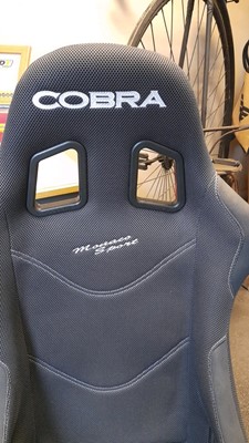 Lot 96 - COBRA SEAT , PAIR OF SPARCO HARNESSES AND A MOMO STEERING WHEEL