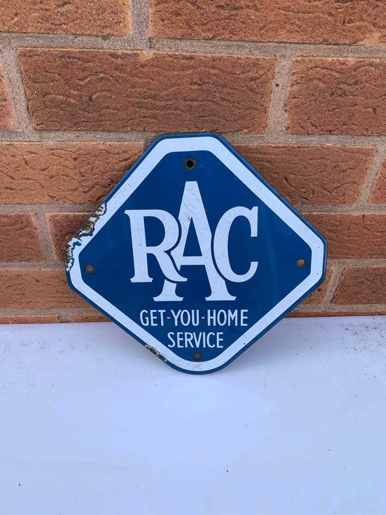 Lot 311 - RAC SMALL ENAMEL SIGN