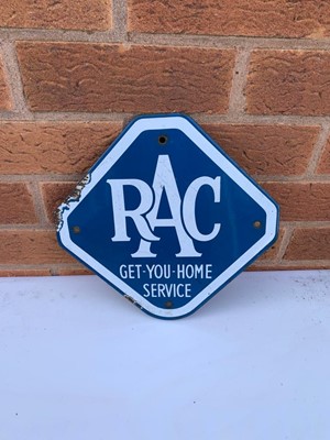 Lot 311 - RAC SMALL  ENAMEL SIGN