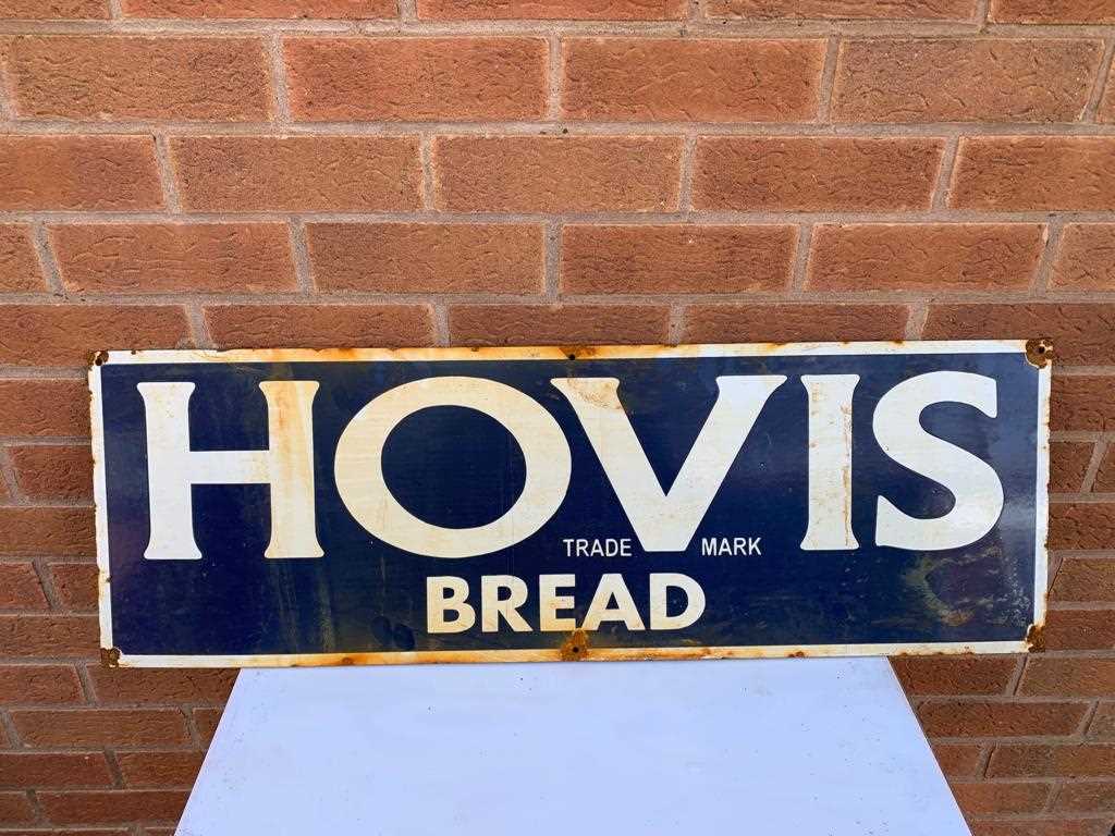 Lot 375 - HOVIS BREAD ENAMEL SIGN