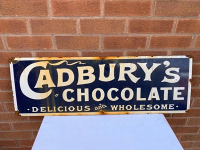 Lot 379 - CADBURY'S CHOCOLATE ENAMEL SIGN