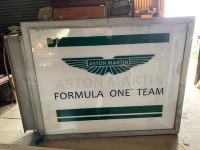 Lot 443 - ASTON MARTIN FORMULA ONE TEAM DOUBLE SIDED LIGHT BOX