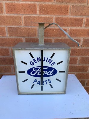 Lot 459 - GENUINE FORD PARTS DOUBLE SIDED LIGHT UP CLOCK