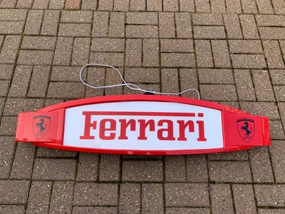 Lot 647 - LIGHT UP FERRARI SIGN