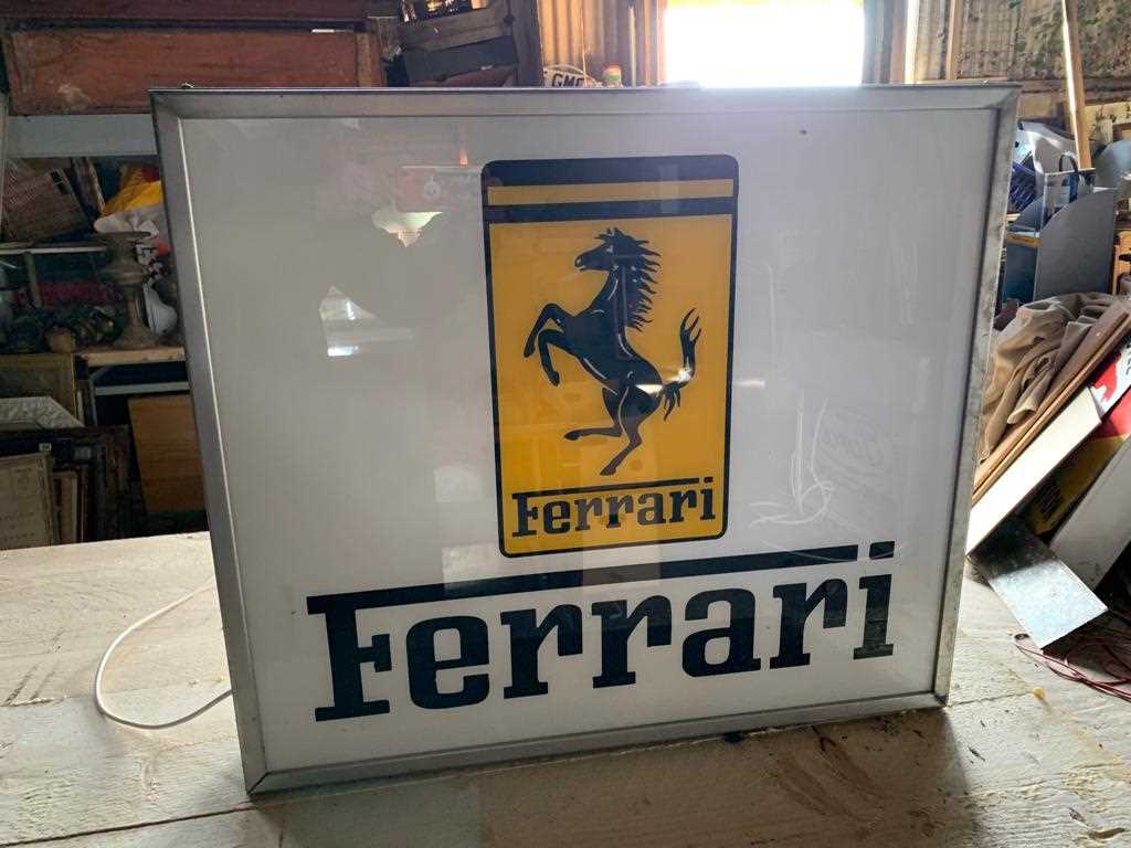 Lot 145 - FERRARI LIGHT UP DOUBLE SIDED  SIGN