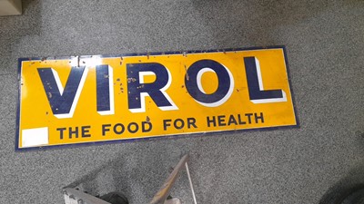 Lot 124 - VIROL THE FOOD FOR HEALTH LARGE ENAMEL SIGN