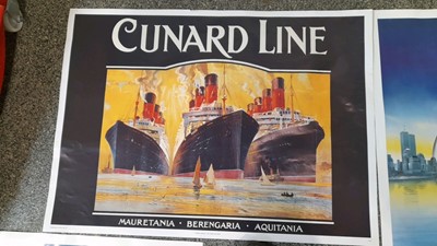 Lot 128 - 5 MARITIME ADVERTISING POSTERS