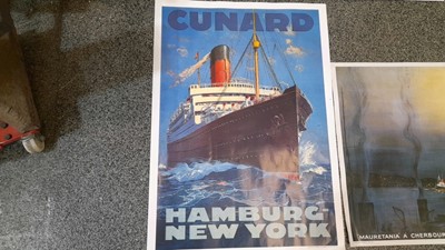 Lot 128 - 5 MARITIME ADVERTISING POSTERS