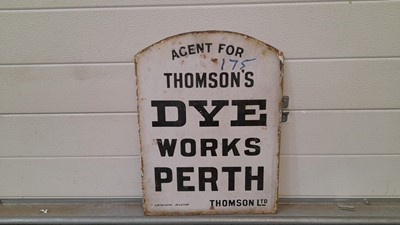 Lot 227 - THOMSON'S DYE WORKS SIGN DOUBLE SIDED