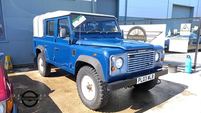 Lot 508 - 2003 LAND ROVER DEFENDER 110 TD5 DOUBLE CAB PICK UP