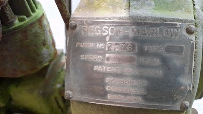 Lot 13 - PEGSON-MARLON WATER PUMP WITH JAP ENGINE AS FOUND ENGINE TURNS OVER