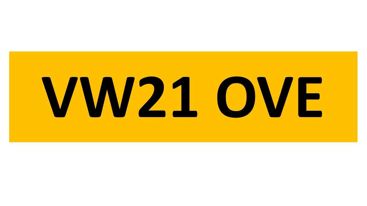 Lot 5 - REGISTRATION ON RETENTION - VW21 OVE