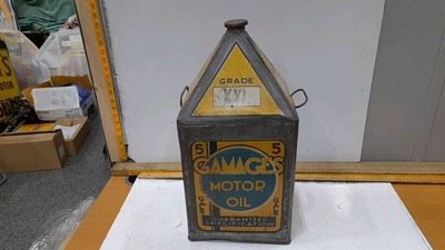 Lot 275 - GAMAGES MOTOR OIL 5 GALLON CAN