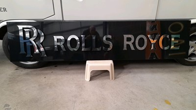 Lot 279 - ROLLS ROYCE SIGN BLACK & CHROME LETTERS