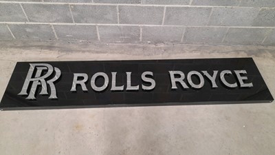 Lot 279 - ROLLS ROYCE SIGN BLACK & CHROME LETTERS