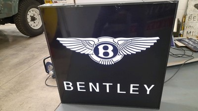 Lot 287 - BENTLEY DOUBLE SIDED LIGHT UP SIGN