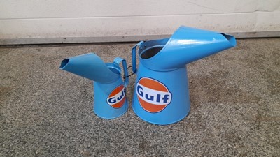 Lot 543 - 2X GULF 1970'S OIL JUGS