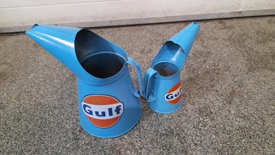Lot 543 - 2X GULF 1970'S OIL JUGS