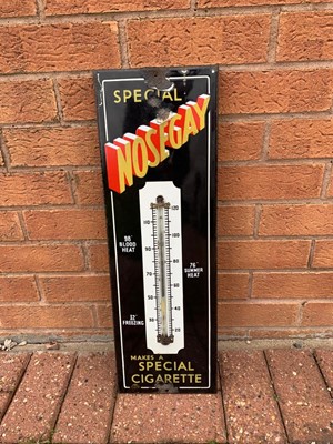 Lot 29 - NOSEGAY CIGARETTE THERMOMETER SIGN