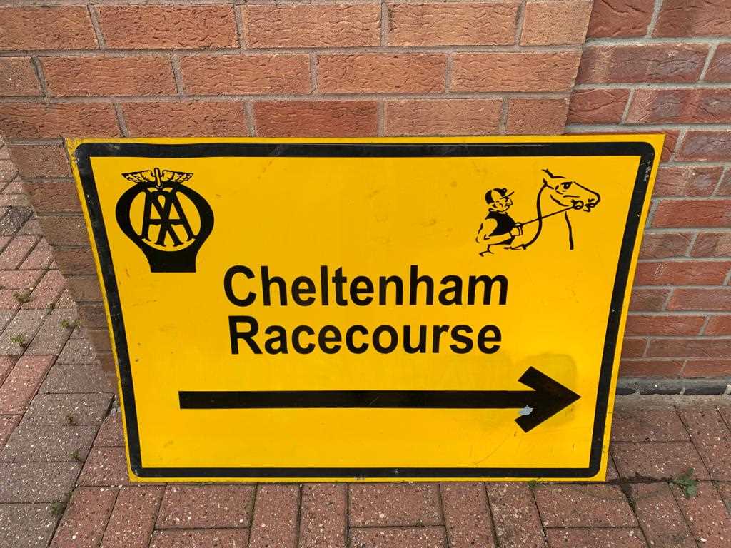 Cheltenham Racesourse Sign Lot 311 - LARGE AA SIGN CHELTENHAM RACECOURSE