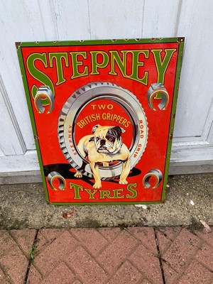 Lot 539 - STEPNEY TYRES ENAMEL SIGN