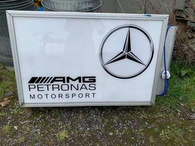 Lot 559 - DOUBLE SIDED AMG PETRONAS MOTORSPORT  LIGHT UP SIGN