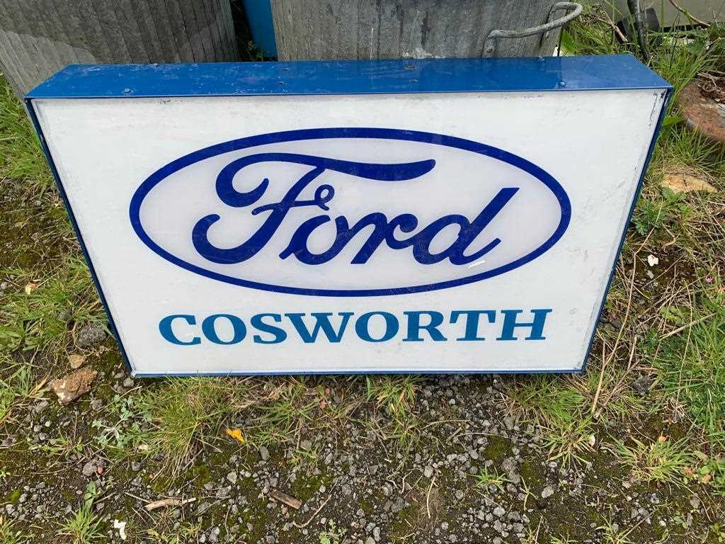 Lot 151 - DOUBLE SIDED FORD COSWORTH LIGHT UP SIGN