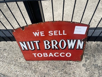 Lot 71 - DOUBLE SIDED NUT BROWN TOBACCO SIGN