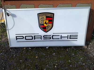 Lot 567 - PORSCHE LIGHT UP SIGN