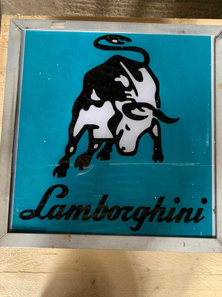 Lot 571 - DOUBLE SIDED LAMBORGHINI LIGHT UP SIGN