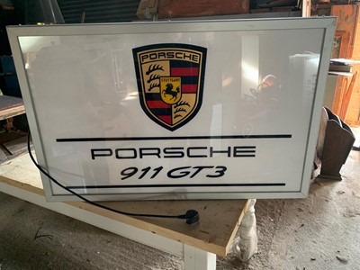 Lot 575 - PORSCHE 911 GT3 LIGHT UP SIGN