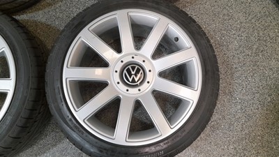 Lot 619 - 4X VW/AUDI ALLOY WHEELS & TYRES REFURBISHED