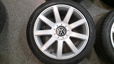 Lot 619 - 4X VW/AUDI ALLOY WHEELS & TYRES REFURBISHED