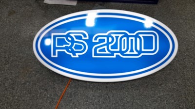 Lot 124 - FORD RS 2000 ILLUMINATED SINGLE  SIDED SIGN