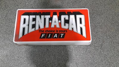 Lot 187 - RENT-A-CAR THE CHOICE IS YOURS FIAT LIGHT BOX DOUBLE SIDED RED/WHITE