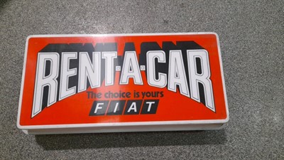 Lot 187 - RENT-A-CAR THE CHOICE IS YOURS FIAT LIGHT BOX DOUBLE SIDED RED/WHITE