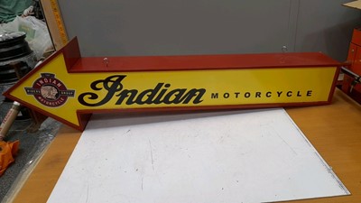 Lot 195 - INDIAN MOTRORCYCLES  DOUBLE SIDED ARROW