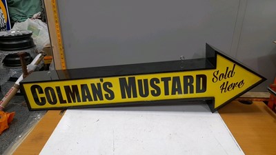 Lot 285 - SOLD HERE COLMANS MUSTARD DOUBLE SIDED ARROW