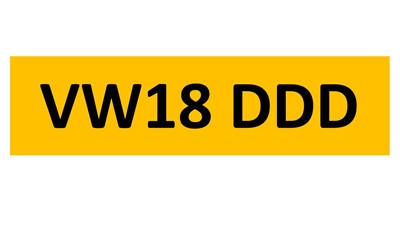 Lot 14-6 - REGISTRATION ON RETENTION - VW18 DDD
