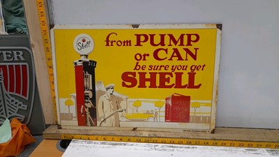 Lot 251 - FROM PUMP OR CAN BE SURE YOU GET SHELL ENAMEL SIGN