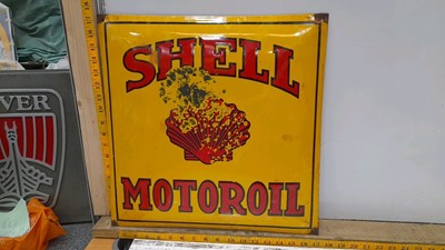 Lot 263 - SHELL MOTOR OIL ENAMAL SIGN