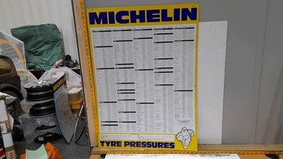 Lot 403 - MICHELIN TYRE PRESSURE SIGN