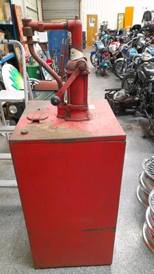 Lot 439 - LARGE RED MOBIL OIL TANK & PUMP