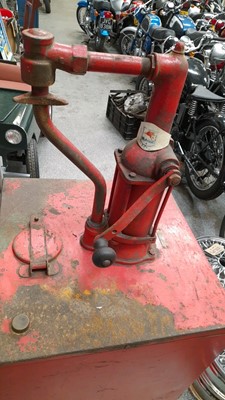 Lot 439 - LARGE RED MOBIL OIL TANK & PUMP