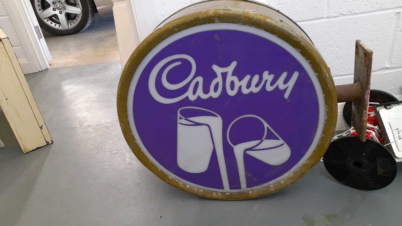 Lot 511 - CADBURY DOUBLE SIDED HANGING WALL SIGN