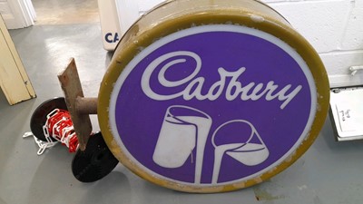 Lot 511 - CADBURY DOUBLE SIDED HANGING WALL SIGN