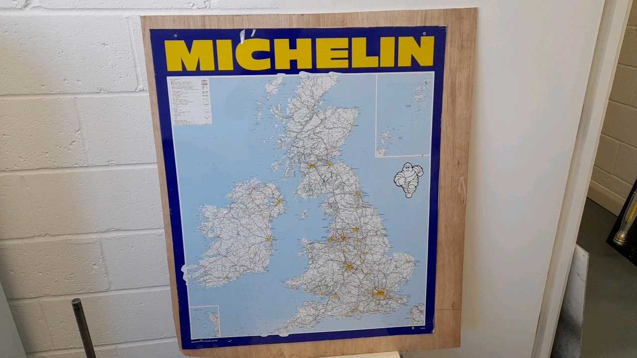 Lot 671 - MICHELIN MAP METAL SIGN