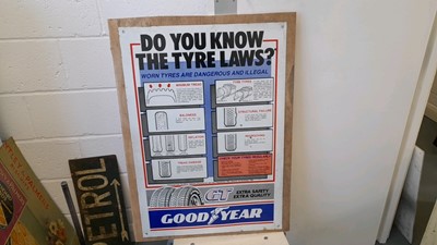 Lot 667 - GOODYEAR TYRE LAWS SIGN