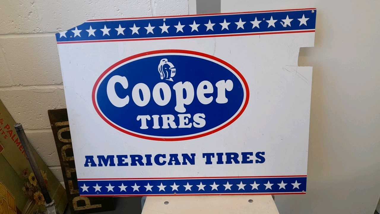 Lot 659 - COOPER TIRES PLASTIC SIGN