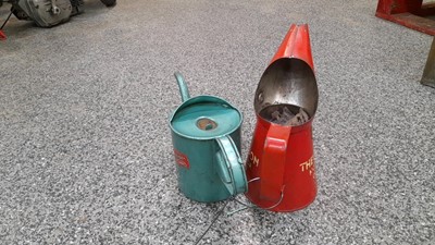 Lot 583 - THELSON MOTOR OILS QUART OIL JUG & BRAIMER OIL CAN